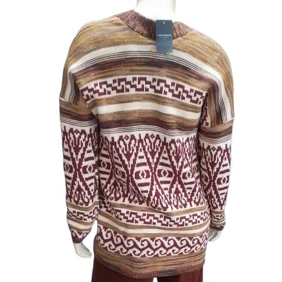 Lucky Brand Aztec Print Long Cardigan NWT - Picture 13 of 16